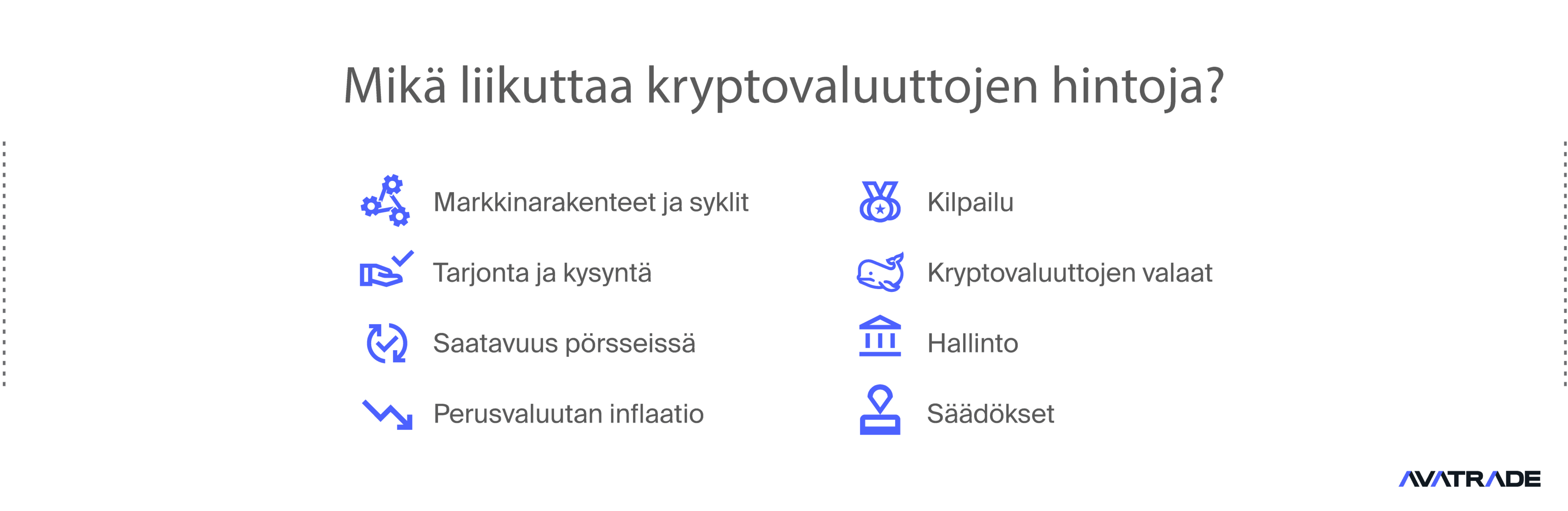 Mikä liikuttaa kryptovaluuttojen hintoja